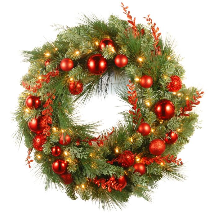 Pre Lit Led Christmas Wreaths 