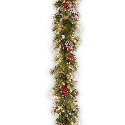 Alternate image 1 for National Tree Company 9-Foot Pre-Lit Wintry Berry Garland