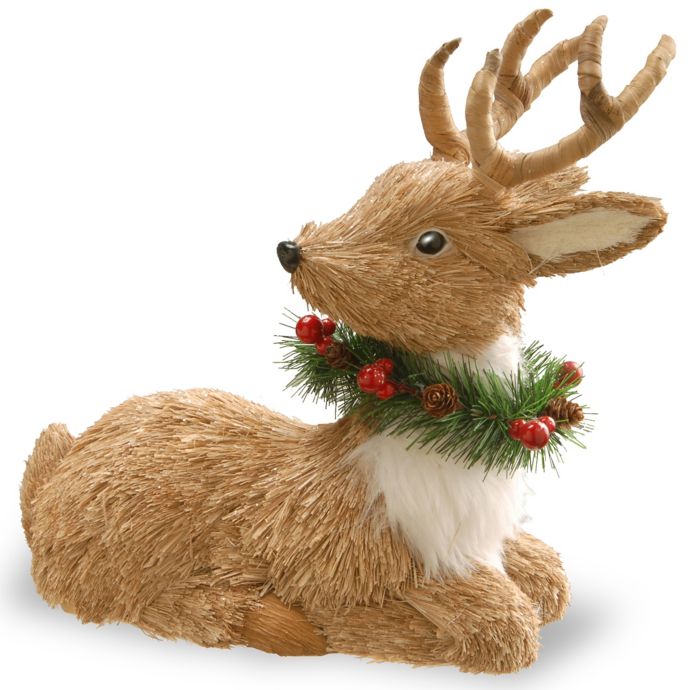 National Tree Company 13-Inch Resting Reindeer Holiday ...