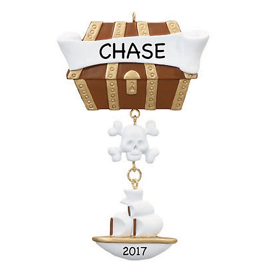 Alternate image 1 for Personalized Planet Treasure Chest Christmas Ornament