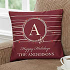 Alternate image 0 for Holiday Wreath 14-Inch Personalized Square Throw Pillow