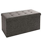 Alternate image 0 for Seville Classics Foldable Storage Bench/Ottoman in Charcoal
