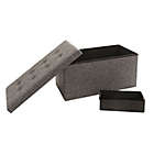 Alternate image 1 for Seville Classics Foldable Storage Bench/Ottoman in Charcoal