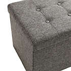 Alternate image 3 for Seville Classics Foldable Storage Bench/Ottoman in Charcoal