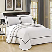 Chic Home Halrowe 3-Piece Reversible King Quilt Set in White