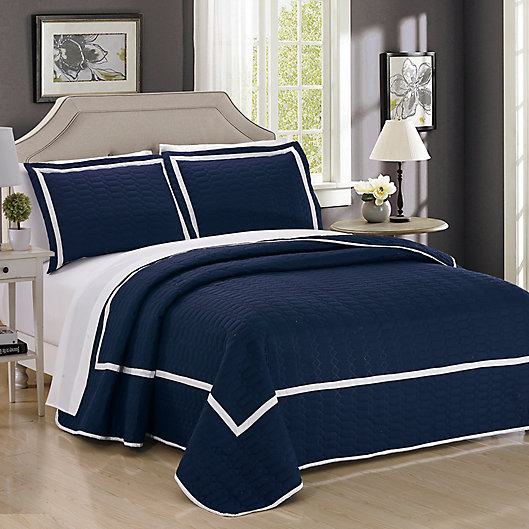Alternate image 1 for Chic Home Halrowe 3-Piece Reversible Quilt Set