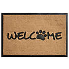 Alternate image 0 for & More Welcome Paw 24-Inch x 36-Inch Door Mat in Black/Natural