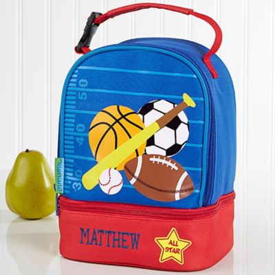 Stephen Joseph&reg; Embroidered All Star Lunch Bag in Blue