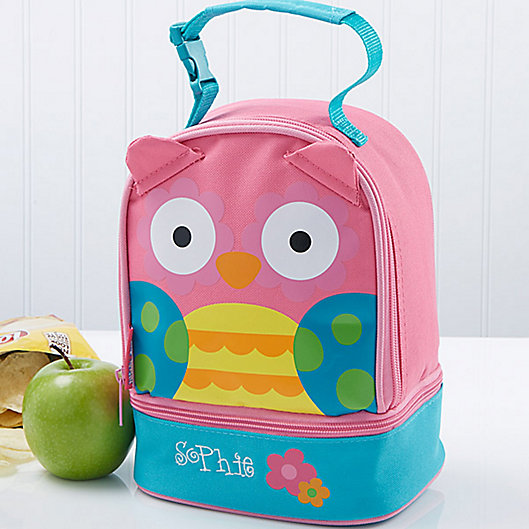 Alternate image 1 for Stephen Joseph® Embroidered Owl Lunch Bag in Red