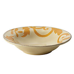 Rachael Ray™ Gold Scroll Round Serving Bowl in Almond Cream