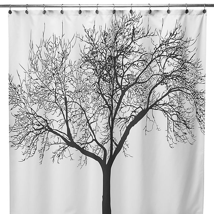 Black Tree Fabric 70 Inch X 72, Fabric Tree Shower Curtain