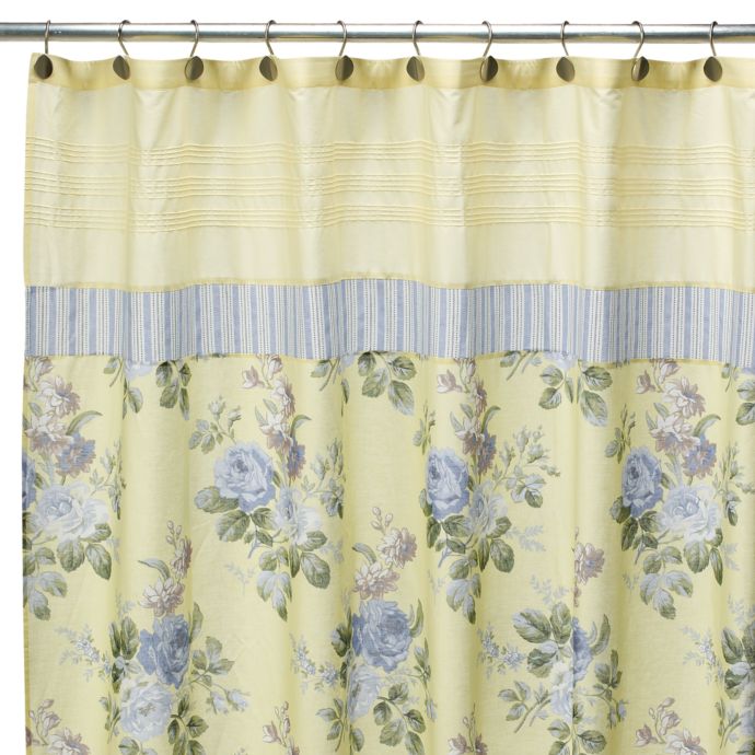 Laura Ashley Caroline 72" x 72" Fabric Shower Curtain | Bed Bath & Beyond