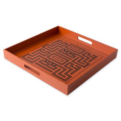 orange decorative tray