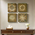 Alternate image 1 for Madison Park Bella Blue Tiles 15.5-Inch x 15.5-Inch Box Wall Art (Set of 4)