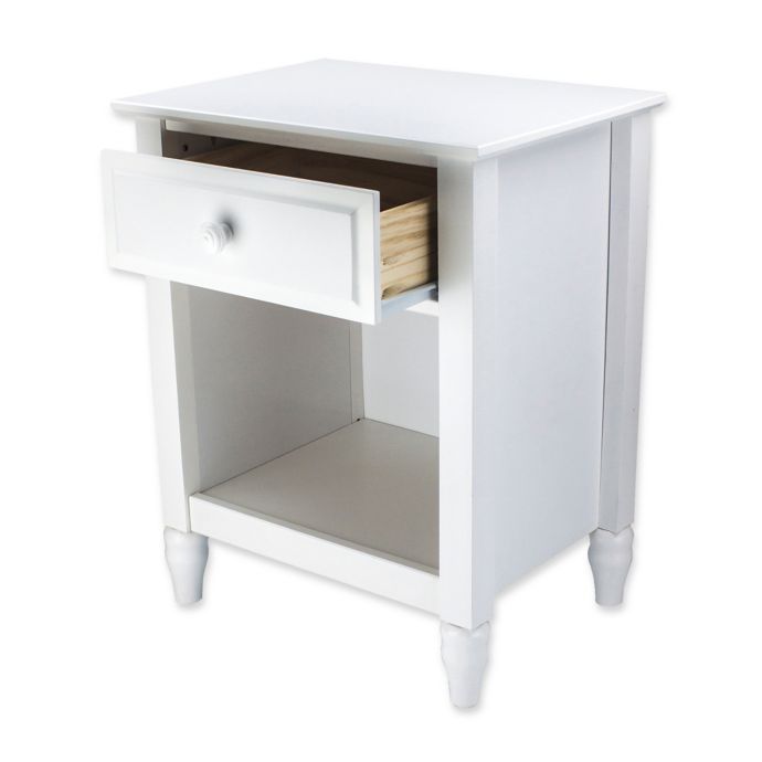 Adeptus Cottage 1-Drawer Nightstand in White | Bed Bath ...