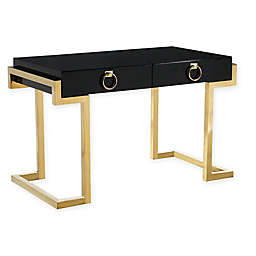 TOV Furniture Majesty Desk in Black/Gold