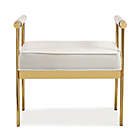 Alternate image 1 for TOV Furniture Diva Faux Leather Bench in White