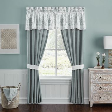 Croscill® Eleyana Canopy Window Valance in Seafoam | Bed Bath & Beyond