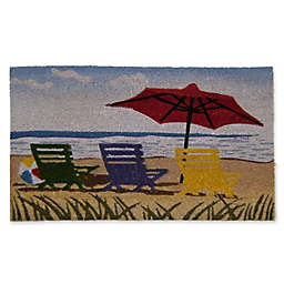 Nature by Geo Crafts Beach Chairs 18-Inch x 30-Inch Multicolor Door Mat
