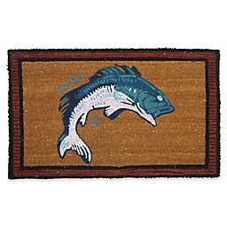 Nature by Geo Crafts Bass Fish 18-Inch x 30-Inch Multicolor Door Mat
