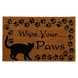 Geo Crafts by Nature Cat Wipe Your Paws 18-Inch x 30-Inch Multicolor Door Mat