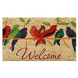 Home & More Tweet Welcome 29-Inch x 17-Inch Multicolor Door Mat