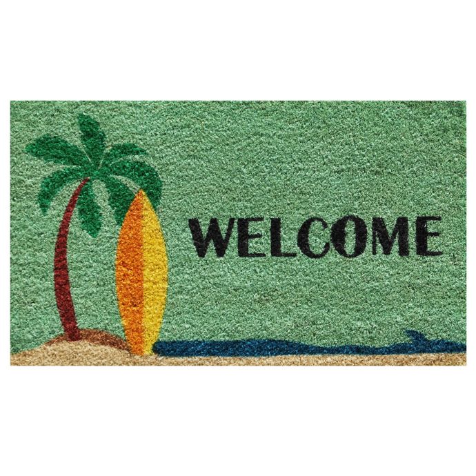 Home & More Surf's Up 17Inch x 29Inch Multicolor Door Mat Bed Bath