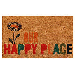 Home & More Our Happy Place 17-Inch x 29-Inch Multicolor Door Mat