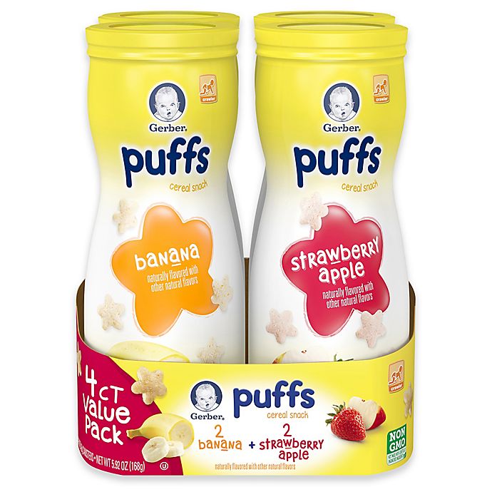 Gerber® Graduates 4-Count Puffs Cereal Snack in Banana and Strawberry
