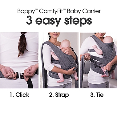Boppy&reg; ComfyFit&reg; Baby Carrier in Heather Grey. View a larger version of this product image.