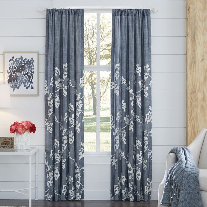 Croscill Lucine 84 Inch Rod Pocket Back Tab Window Curtain Panel