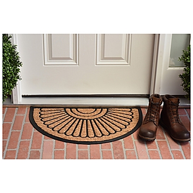 Home & More Nina 18-Inch x 30-Inch Door Mat in Natural/Black. View a larger version of this product image.