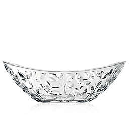 Lorren Home Trends Laurus 13.5-Inch Oval Crystal Bowl