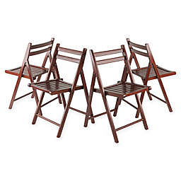 Robin Folding Chairs in Walnut (Set of 4)