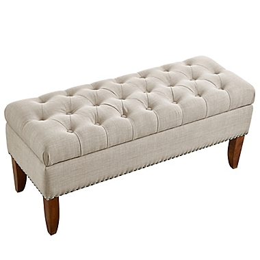 Pulaski Button Tufted Storage Bed Bench. View a larger version of this product image.