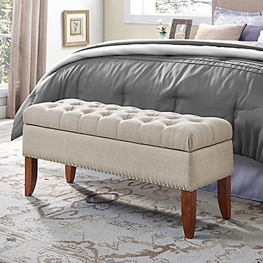 Pulaski Button Tufted Storage Bed Bench. View a larger version of this product image.