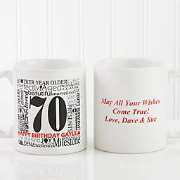 Another Year Has Gone By 11 oz. Personalized Coffee Mug in White