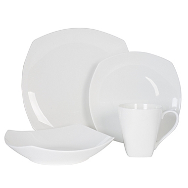 Nevaeh White&reg; by Fitz and Floyd&reg; Soft Square 4-Piece Place Setting. View a larger version of this product image.