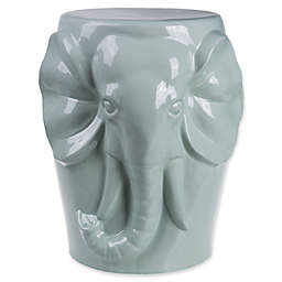 Elephant Ceramic Garden Stool in Celadon