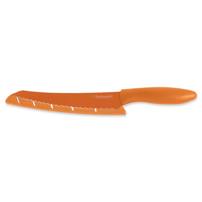 Kai Pure Komachi 2 8Inch Bread Knife Model AB5062 in Orange Bed Bath