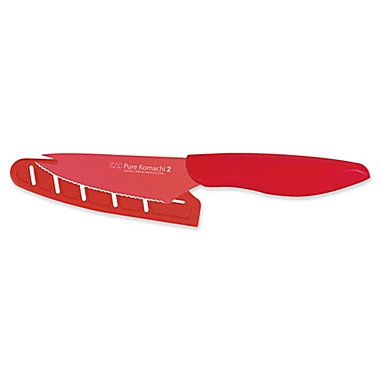 Kai Pure Komachi 2 4-Inch Tomato/Cheese Knife Model AB2204 in Red. View a larger version of this product image.