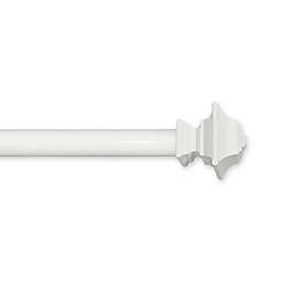 Optima 16 to 30-Inch Adjustable Curtain Rod in White