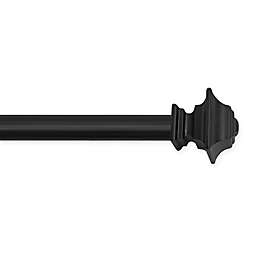 Optima 100 to 144-Inch Adjustable Curtain Rod in Black