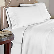 Pointehaven 175 GSM Solid Flannel Twin Sheet Set in White