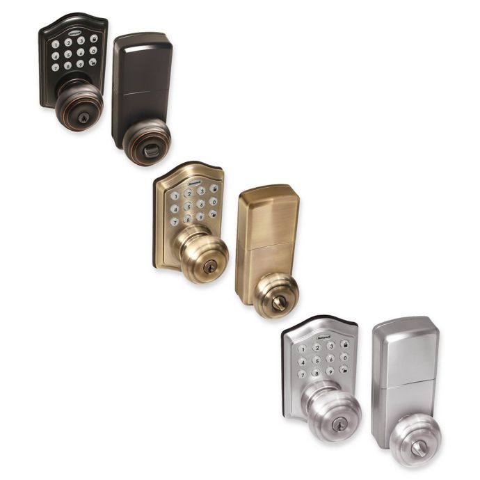 Honeywell Electronic Entry Knob Door Lock With Keypad Bed Bath