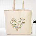 Alternate image 0 for Her Heart of Love Canvas Tote Bag