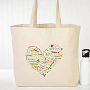 Her Heart of Love Canvas Tote Bag