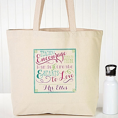 Teacher Quotes Canvas Tote Bag. View a larger version of this product image.
