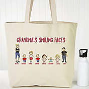 Grandchildren Character Canvas Tote Bag