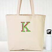 Choose Your Colors Embroidered Ladies Canvas Beach Tote Bag